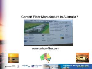 Carbon Fiber Manufacture in Australia?