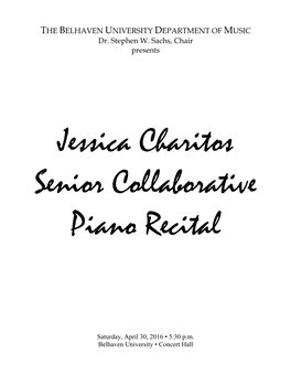 Jessica Charitos Senior Collaborative Piano Recital