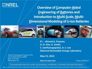 Dimensional Modeling of Li-Ion Batteries