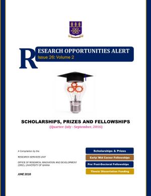Prizes, Fellowships and Scholarships