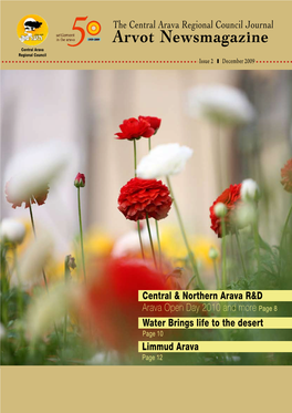 Arvot Newsmagazıne Central Arava Regional Council Issue 2 December 2009