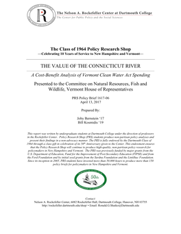 The Value of the Connecticut River
