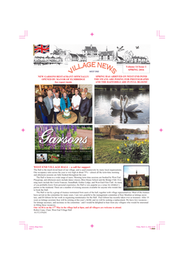 Volume 14 Issue 1 SPRING 2016 WEST END