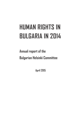 Human Rights in Bulgaria in 2014