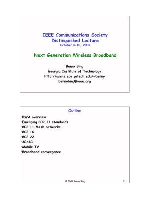 Next Generation Wireless Broadband