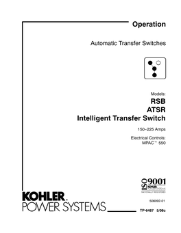 Operation RSB ATSR Intelligent Transfer Switch