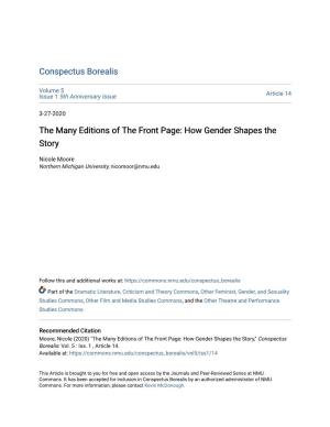 The Many Editions of the Front Page: How Gender Shapes the Story