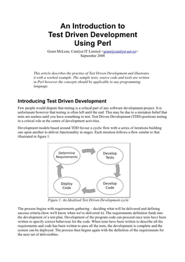 An Introduction to Test Driven Development Using Perl