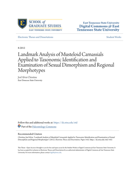 Landmark Analysis of Musteloid Carnassials Applied to Taxonomic