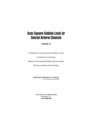 Vinyl Acetate AEGL Technical Support Document (PDF)