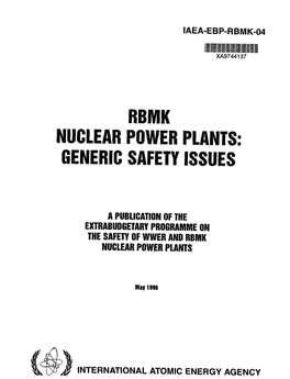 Rbmk Nuclear Power Plants: Generic Safety Issues