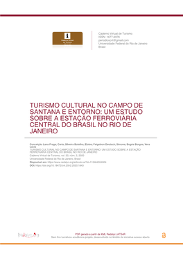 Turismo Cultural No Campo De Santana E Entorno: Um Estudo Sobre a Estação Ferroviária Central Do Brasil No Rio De Janeiro