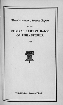 Twenty-Seventh Annual Report of the Federal Reserve Bank Of