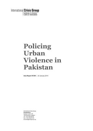Policing Urban Violence in Pakistan