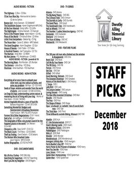 2018-December Staff Picks Brochure.Pub