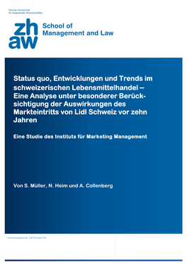 Status Quo, Entwicklungen Und Trends Im Schweizerischen