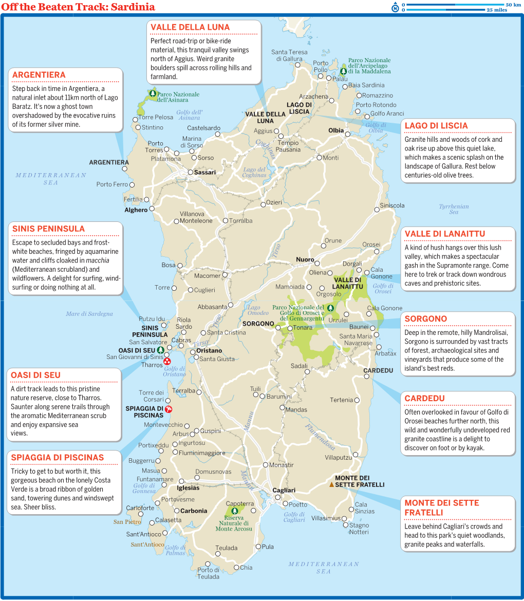 Off the Beaten Track: Sardinia E 0 25 Miles