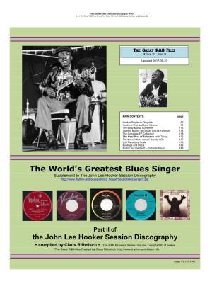 Complete John Lee Hooker Session Discography