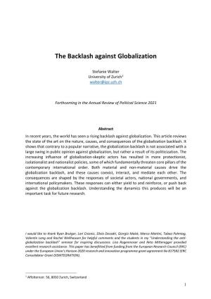 The Backlash Against Globalization