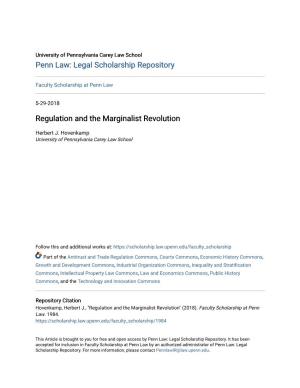 Regulation and the Marginalist Revolution