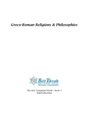 Greco-Roman Religions & Philosophies
