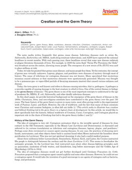 Creation and the Germ Theory.Indd
