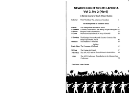 SEARCHLIGHT SOUTH AFRICA Vol 2, No 2 (No 6)