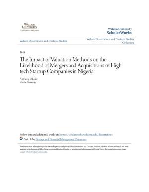 The Impact of Valuation Methods on the Likelihood of Mergers and Acquisitions of High-Tech Startup Companies in Nigeria