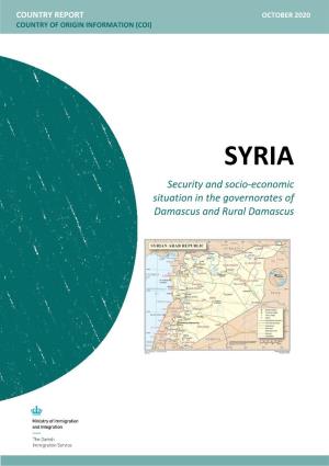 Syria: Security and Socio-Economic Situation in Damascus and Rif