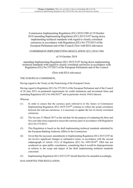 Commission Implementing Regulation (EU) 2018/1580