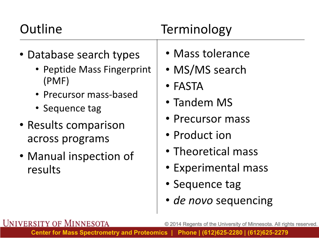 Protein Identification by Mass Spectrometry