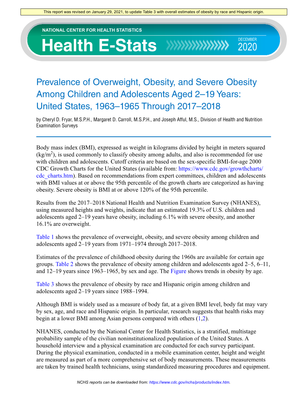 Health-E Stats, December 2020