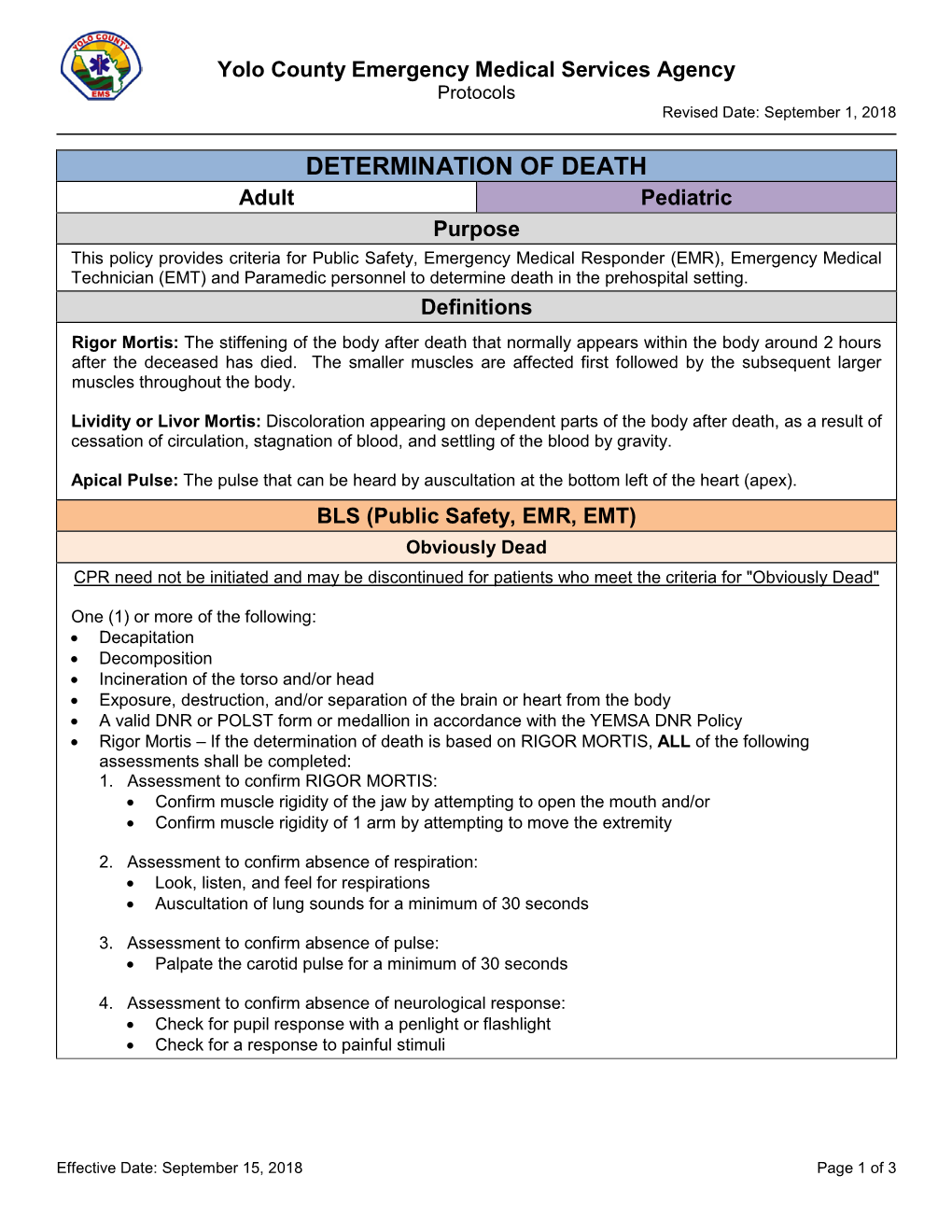 Determination of Death