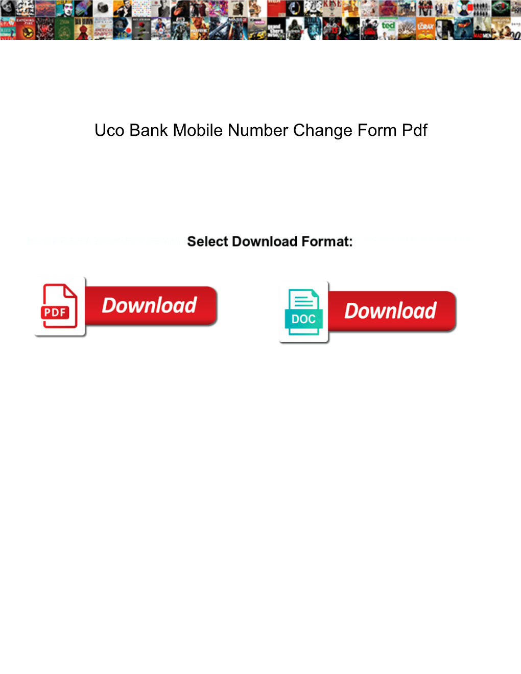 Uco Bank Mobile Number Change Form Pdf