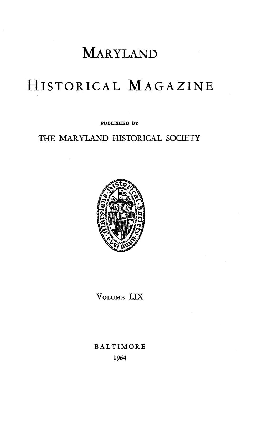 Maryland Historical Magazine 59