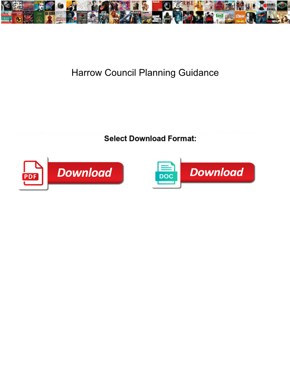 Harrow Council Planning Guidance