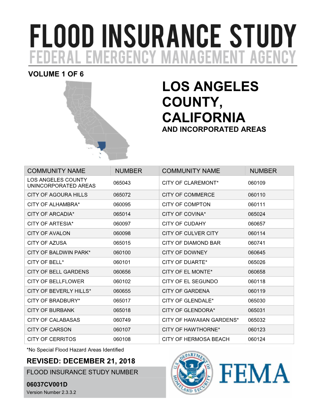 Los Angeles County, California and Incorporated Areas