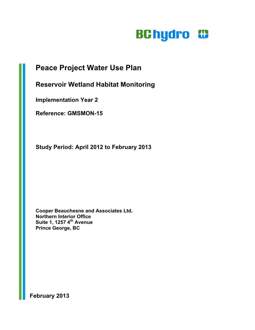 Reservoir Wetland Habitat Monitoring