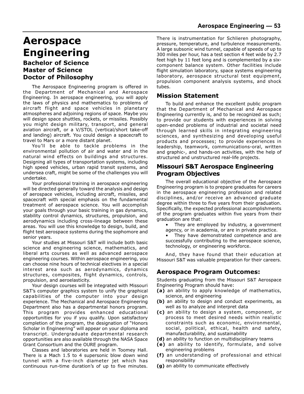 Aerospace Engineering — 53