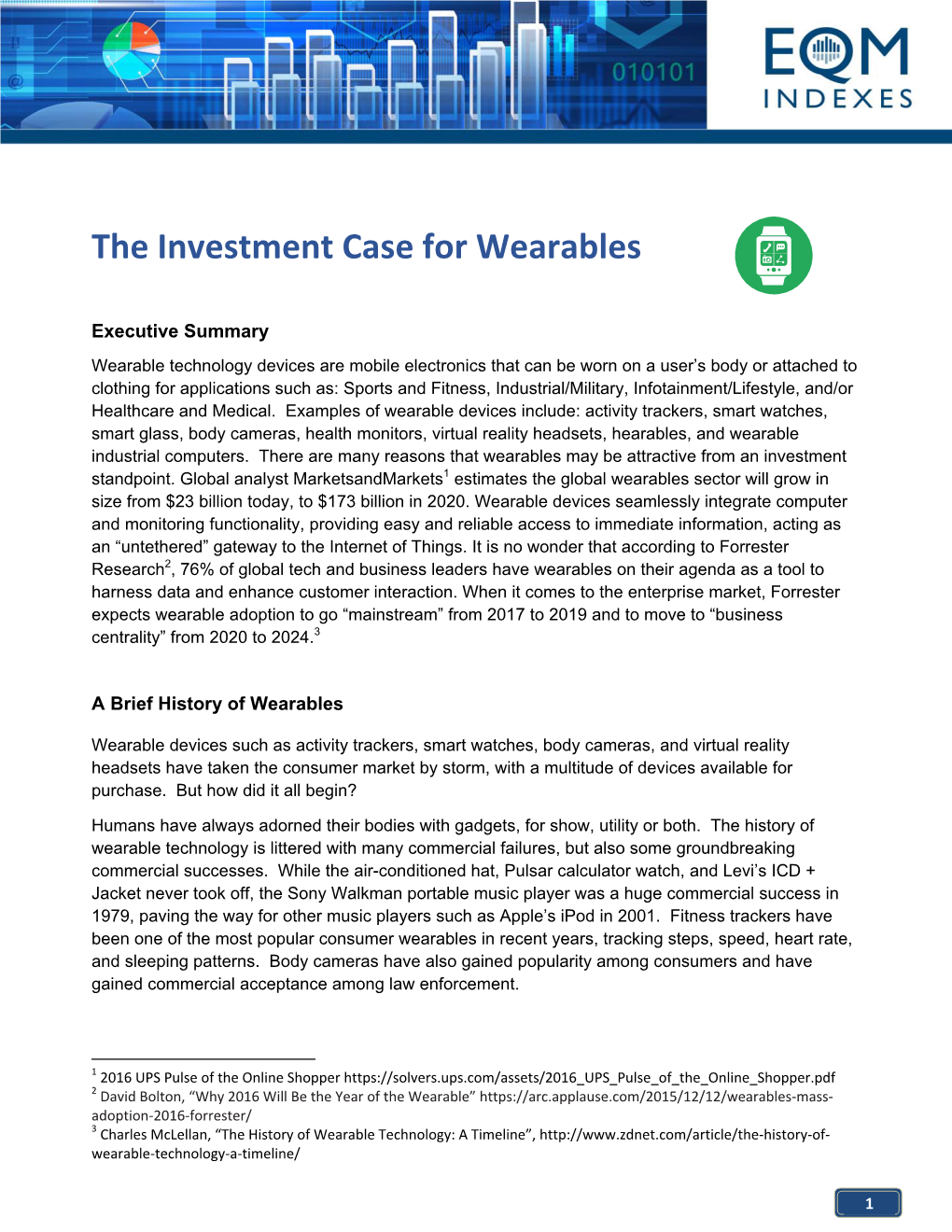 The Investment Case for Wearables