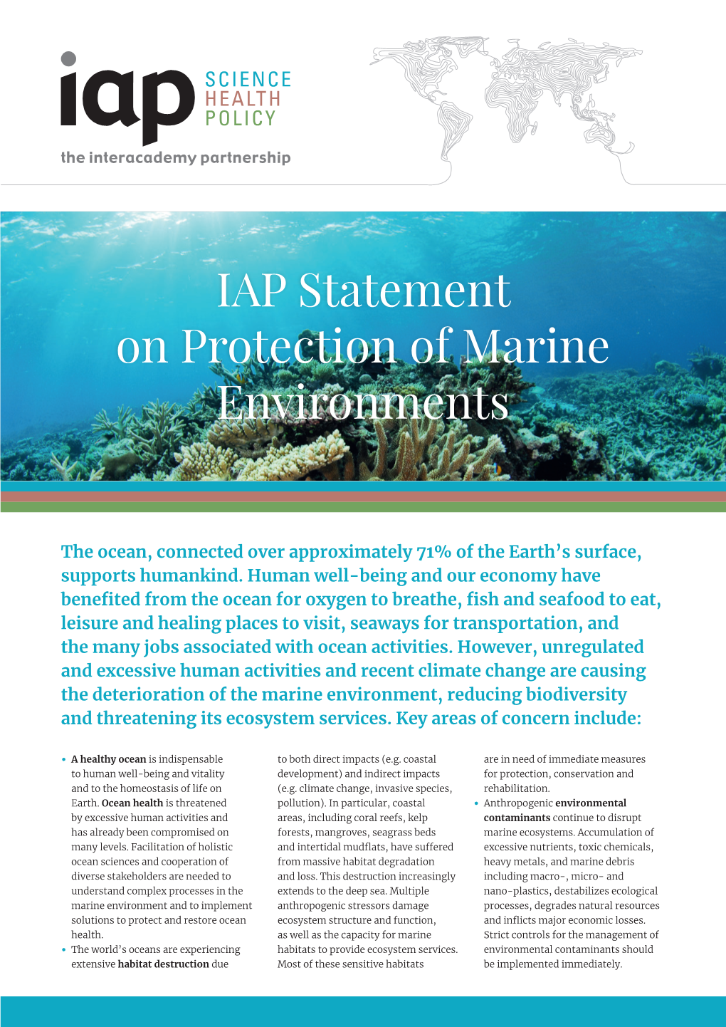 IAP Statement on Protection of Marine Environments