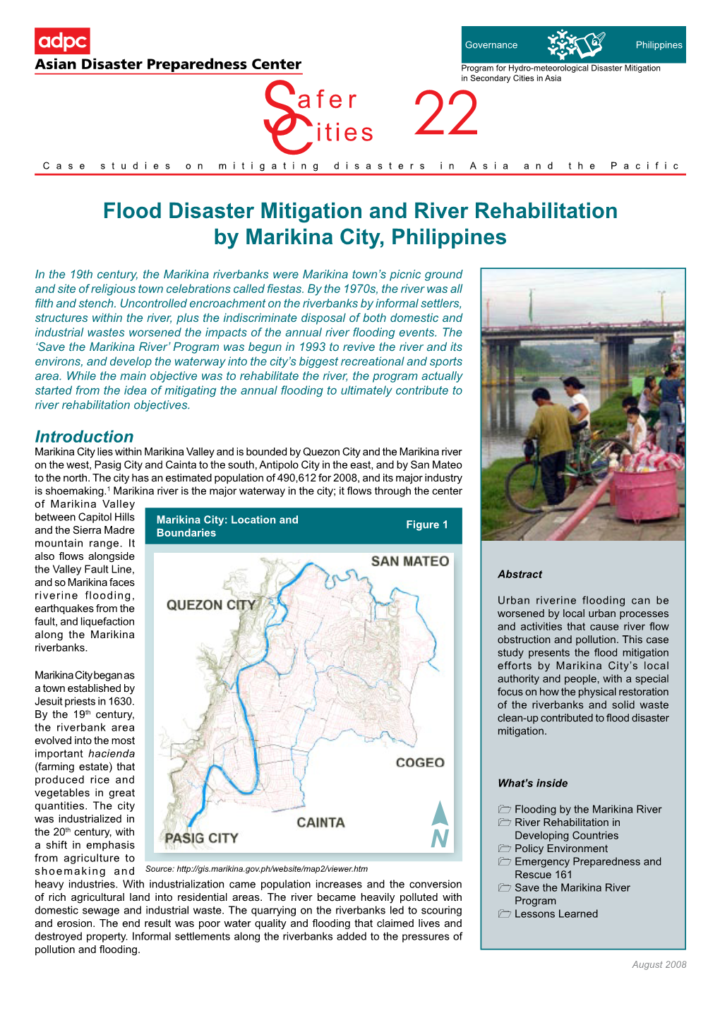 Flood Disaster Mitigation and River Rehabilitation by Marikina City, Philippines