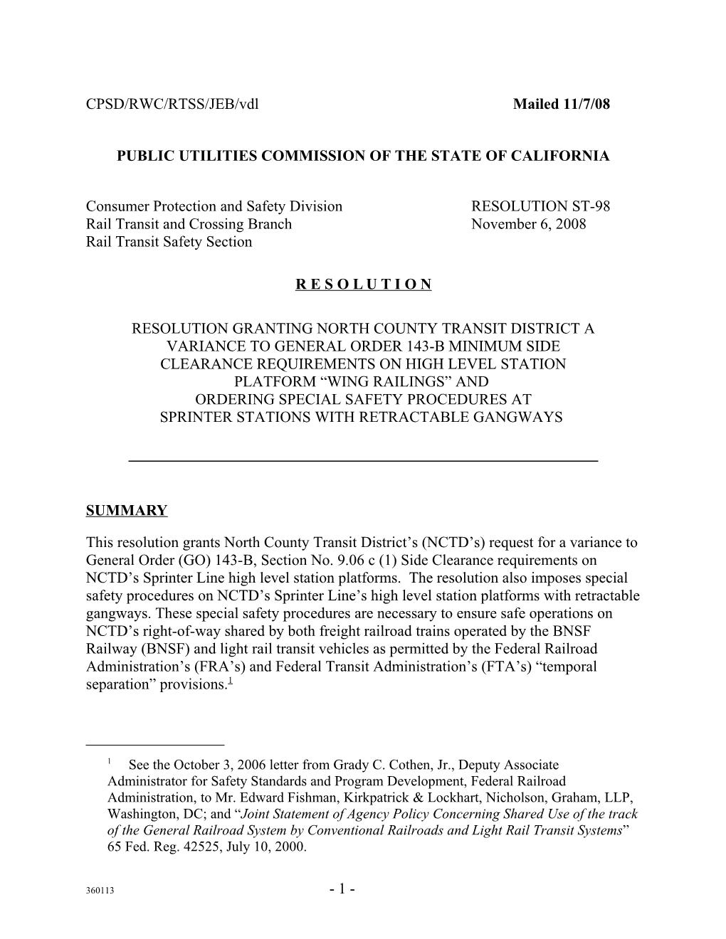 Public Utilities Commission of the State of California s13