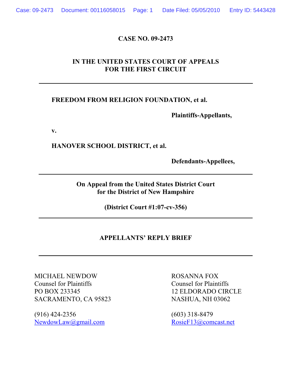 Case No. 09-2473 in the United States Court of Appeals