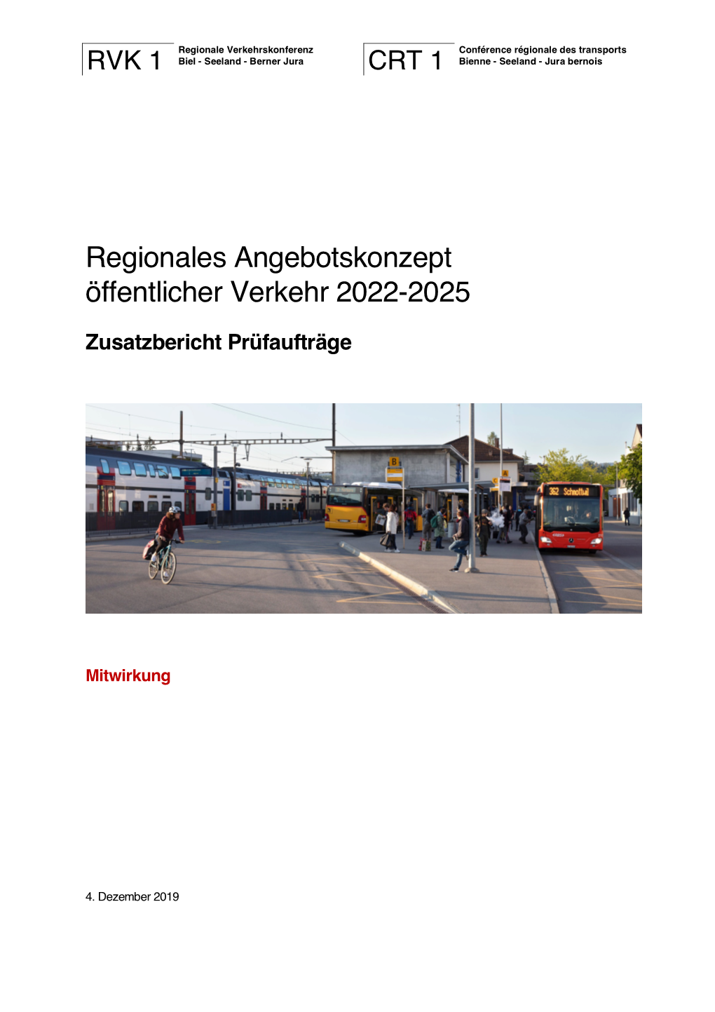 Regionales Angebotskonzept Öffentlicher Verkehr 2022-2025