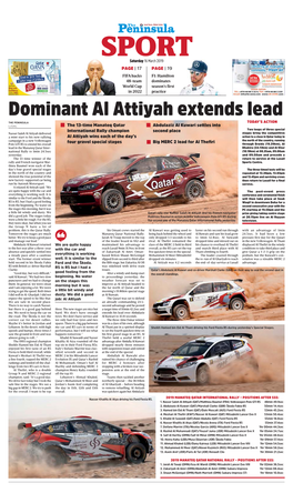 Dominant Al Attiyah Extends Lead