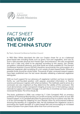 Review of the China Study