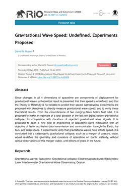 Gravitational Wave Speed: Undefined