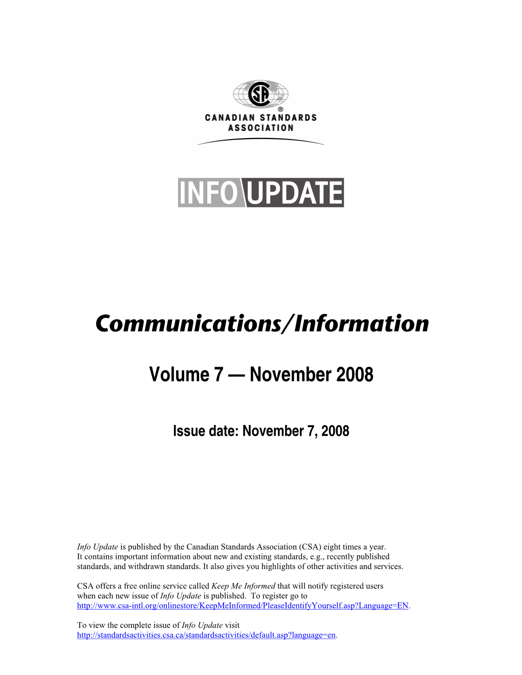 Communications/Information