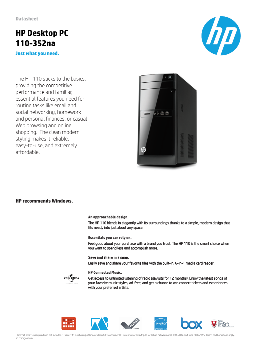 PSG Consumer 2C14 Desktop Datasheet